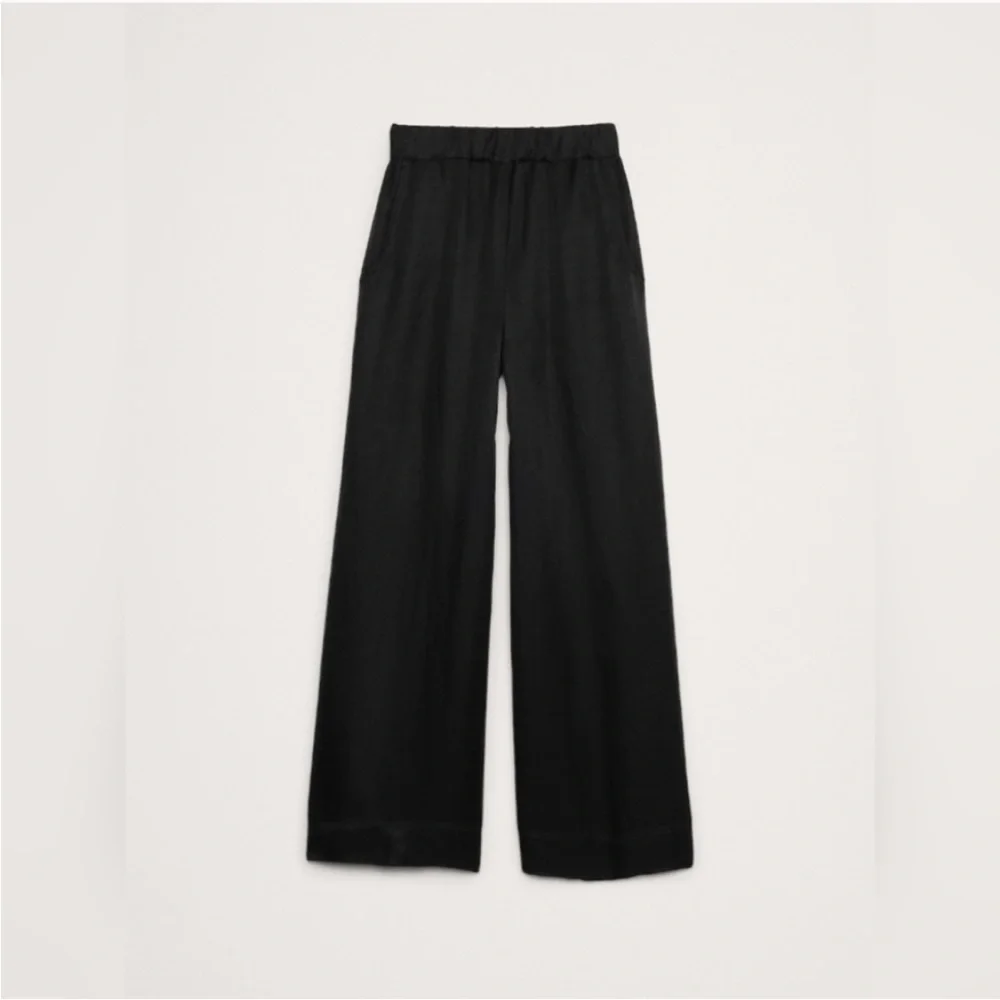 NWT! Banana Republic High-Rise Wide-Leg Viscose-Linen Pant 734121 🖤